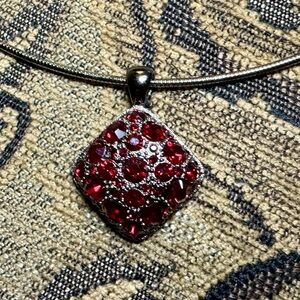 Vintage Butler Crystal necklace and pendant.